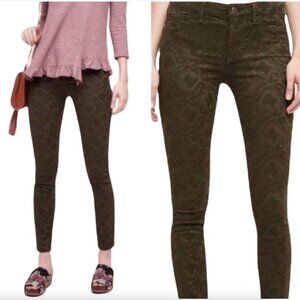 NWOT Pilcro and the Letterpress Jacquard Textured Skinny Ankle Pants Size 28